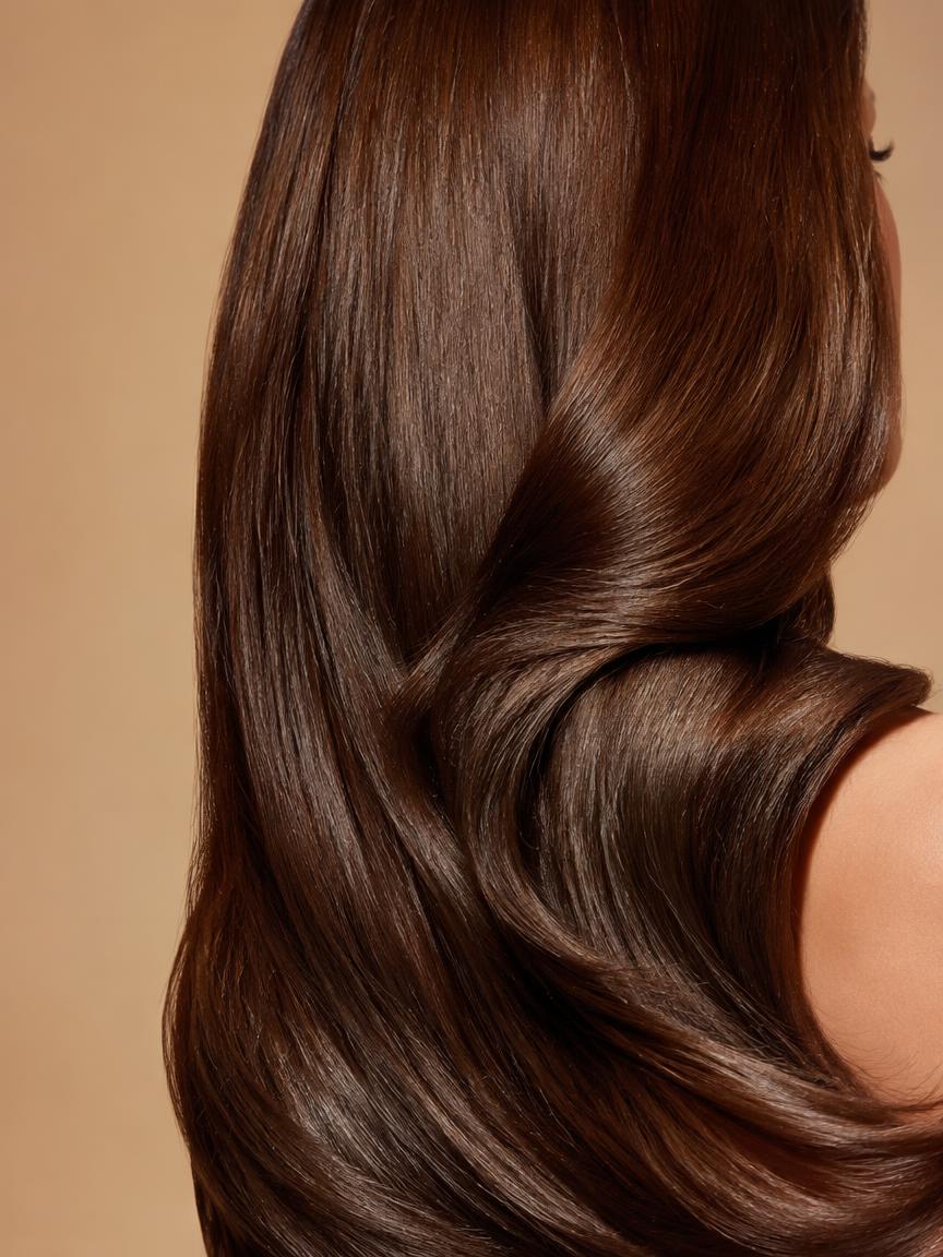 Brushing lisse brun chocolat