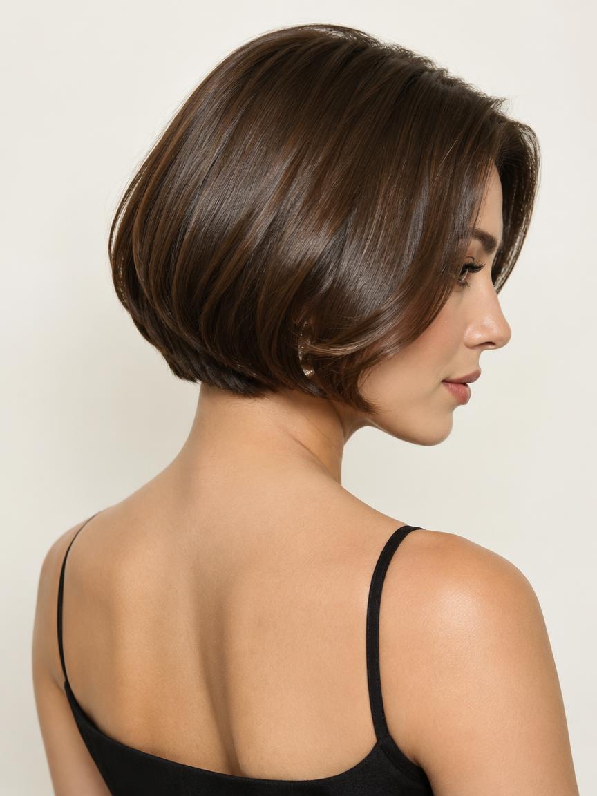 Carré brun brillant